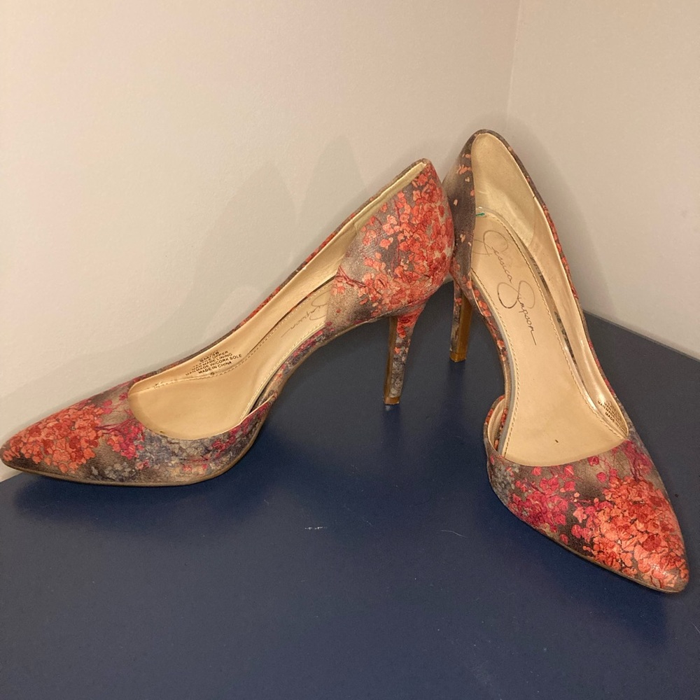 Jessica Simpson Floral Heels